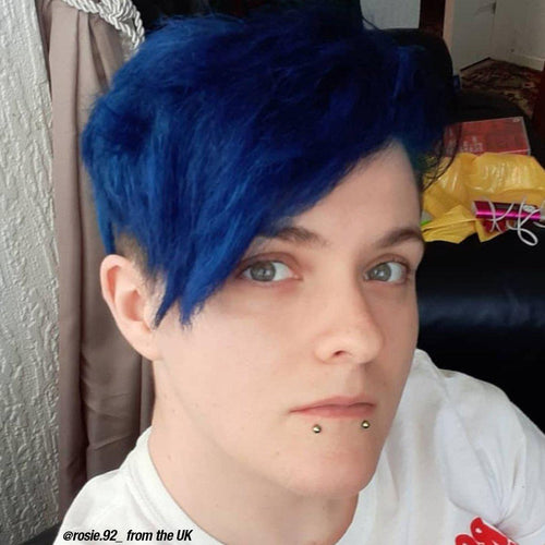 After Midnight® - Amplified™ - Denim blue, dark blue, navy blue, dark teal, green based blue, bleu, blu, semi permanent hair color, hair dye, @rosie.92_