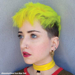 Electric Banana® - Classic High Voltage® - Tish & Snooky's Manic Panic, yellow, bright yellow, neon yellow, yellow green, UV yellow, dayglow yellow, banana yellow, glow yellow, semi permanent hair color, hair dye, @neonboyfriend