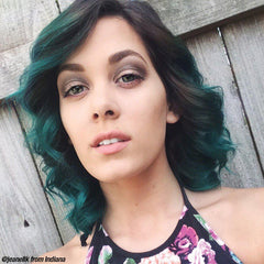 Enchanted Forest™ - Amplified™ - Tish & Snooky's Manic Panic, deep teal green, deep green, dark green, blue green, dark blue green, forest green, semi permanent hair color, hair dye, @jeanllk