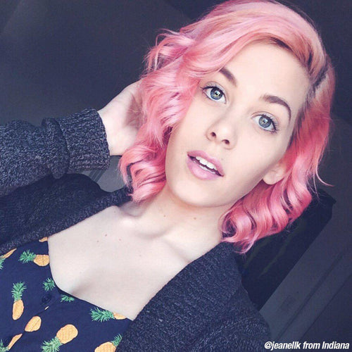 Pretty Flamingo™ - Classic High Voltage® - Tish & Snooky's Manic Panic, peach, pink, orangey pink, orangy pink, pinkish orange, rose, neon peach, bright peach, , UV pink, UV peach, semi permanent hair color, hair dye, @jeanellk