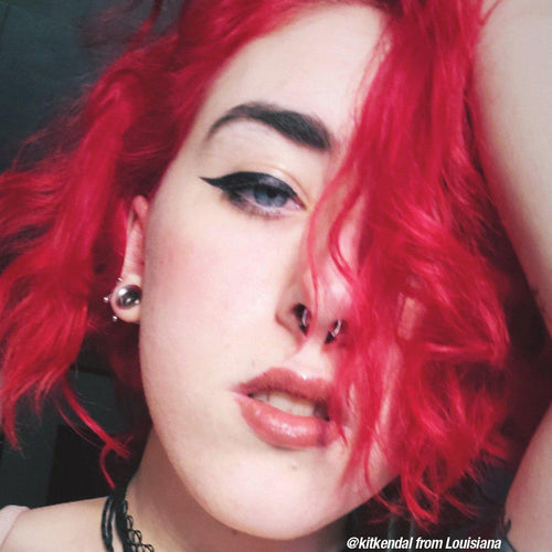 Rock 'N' Roll® Red - Classic High Voltage® - Tish & Snooky's Manic Panic, medium red, warm red, warm toned red, warm based red, little mermaid red, ariel red, semi permanent hair color, hair dye, @kitkendal