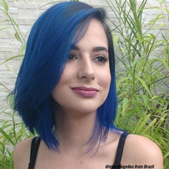 Shocking™ Blue - Amplified™ - Tish & Snooky's Manic Panic, dark blue, deep blue, dark indigo, deep indigo, indigo, blue, intense blue, violet based blue, purple based blue, warm blue, midnight blue, semi permanent hair color, hair dye, @mfuckingvilas