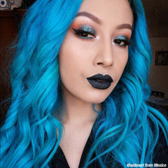 Voodoo Blue™ - Amplified™ - Tish & Snooky's Manic Panic, blue green, turquoise, teal, mermaid blue, dark cyan, dark teal, dark turquoise dark blue green, semi permanent hair color, hair dye, @aideneri