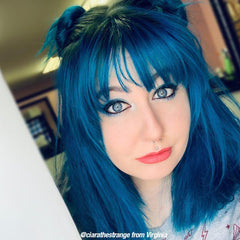 Voodoo Blue™ - Amplified™ - Tish & Snooky's Manic Panic, blue green, turquoise, teal, mermaid blue, dark cyan, dark teal, dark turquoise dark blue green, semi permanent hair color, hair dye, @ciarathestrange