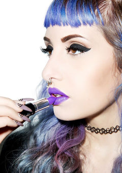 Electric Amethyst™ Lethal® Lipstick - Tish & Snooky's Manic Panic, medium violet, medium violet, glowing purple, bright purple, bright violet, amethyst violet, amethyst purple, iris purple, blue based violet, blue toned violet, blue based purple, blue toned violet, purple lipstick, lipstick