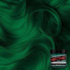 Green Envy™ - Classic High Voltage® - Tish & Snooky's Manic Panic, deep green, dark green, deep emerald, emerald green, blue based green, blue toned green, cool green, semi permanent hair color, hair dye