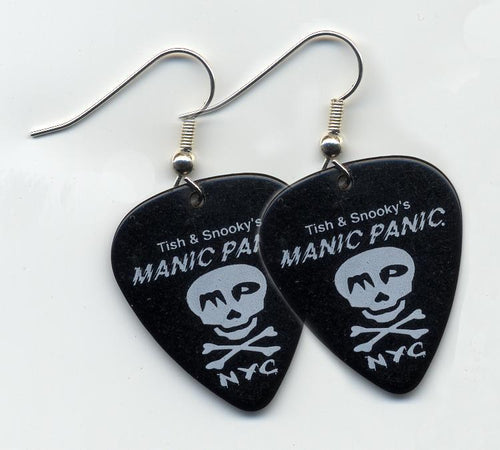 Guitar Pick Earrings with Skull Logo Assorted Colors