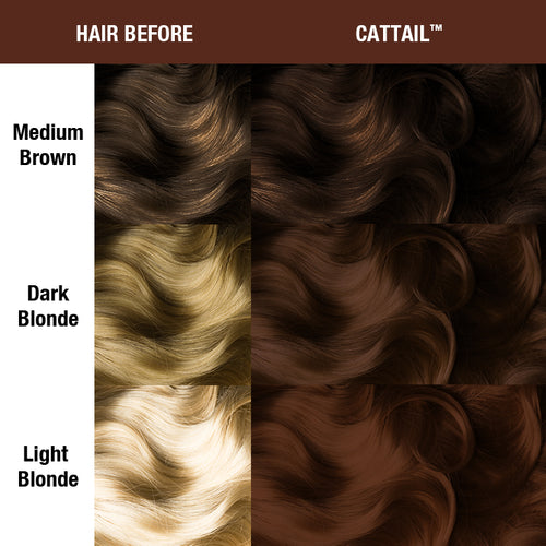 Cattail™ - Supernatural Shades - Classic High Voltage® - natural hair color, cruelty-free, vegan, bay, bister, brick, bronze, mid tone, espresso, warm brown, chocolate, cocoa, coffee, drab, dust, ecru, hazel, henna, khaki, hazelnut, nut, ochre, puse, sepia, sorrel, toast, umber, semi permanent hair color, hair dye