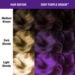 Deep Purple Dream™ - Classic High Voltage®, blackberry, dark purple, deep purple, dark purple, dark violet, warm toned purple, warm purple, black currant, semi permanent hair color, hair dye, hair level chart, shade sheet