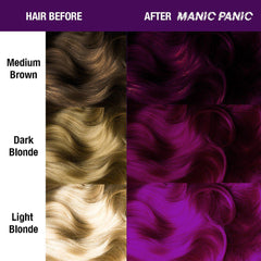 Plum Passion® - Classic High Voltage®, purple, violet, warm toned purple, warm based purple, warm toned violet, warm based violet, plum, purpel, semi permanent hair color, hair dye, hair level chart, swatch sheet