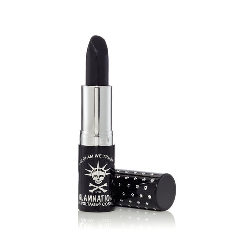 Glamnation Cosmetics Nosferatu™ Lethal® Lipstick - Tish & Snooky's Manic Panic, matte black, black, raven black, black lipstick, lipstick