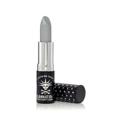 Stiletto® Lethal® Lipstick, silver, metallic, silver metallic, shiney, shiny, glimmer, sparkly, sparkley, gunmetal grey, gunmetal gray, gray, grey, lipstick